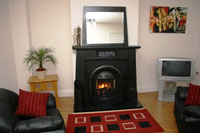 living room open fire