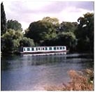 luxurious houseboat on the Thames south west of London