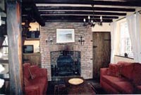 cottage with wood stove or open fire