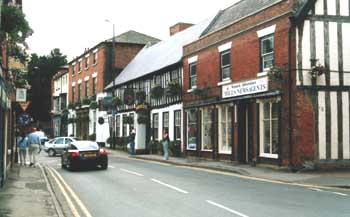 Southwell High Street with shops - browse on your self-catering holiday