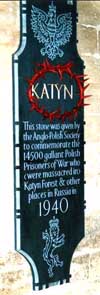 Katyn Memorial in Southwell Minster - see it on your self-catering cottage holiday in Southwell