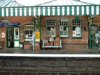 Sheringham Station on the North Norfolk line for steam train trips to Holt