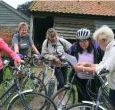 Ladies on bikes