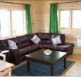 open plan pine lodge in Scotland