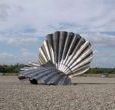Shell sculpture on beach