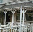 A spot for informal meals in the sun on the patio