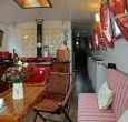 saloon and galley on holiday barge