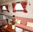 Barge seating and dining area
