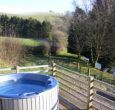 log cabin holiday with hot tub wales powys