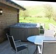 luxury log cabin with hot tub Wales