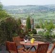 Terrace with panoramic views at this self catering cottage in Wales