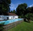 The heated outdoor swimming pool