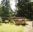 pine lodge lake district cumbria garden with furniture