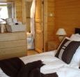2 bedroom pine lodges, cosy with comfortable and attractive accessories