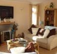 self-catering pine lodge with lovely interior