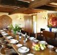 Long dining table in the Refectory - perfect for groups