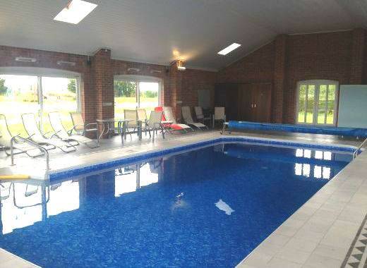 The farm's swimming pool