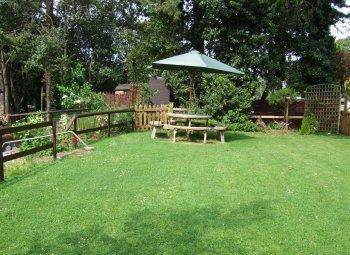 Picnic table including garden  chairs