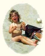 Family fun on a beach on a self-catering cottage holiday in Pembrokeshire south Wales
