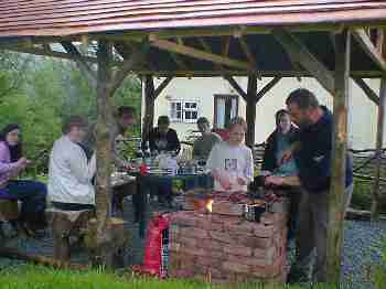 Barbecue outside whatever the weather