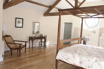 spacious bedroom at this luxurious wedding venue in Wales