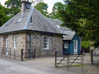 Lodge at loch Monzievaird near Crieff in Perthshire Scotland