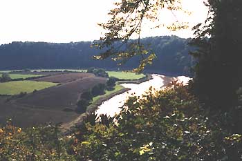 Views on the Wye Valley walk from Chepstow to Tintern Abbey