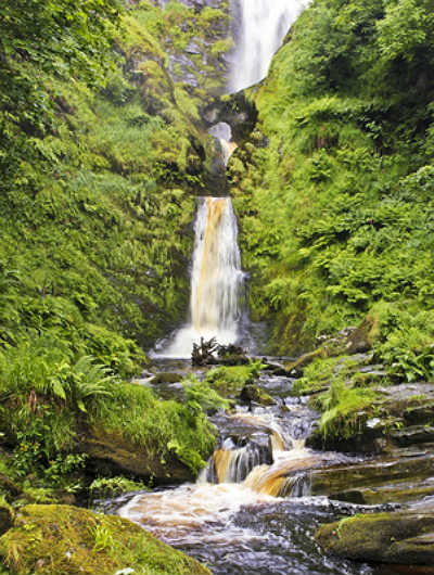 The majestic Pistyll-Rhaeadr waterfall