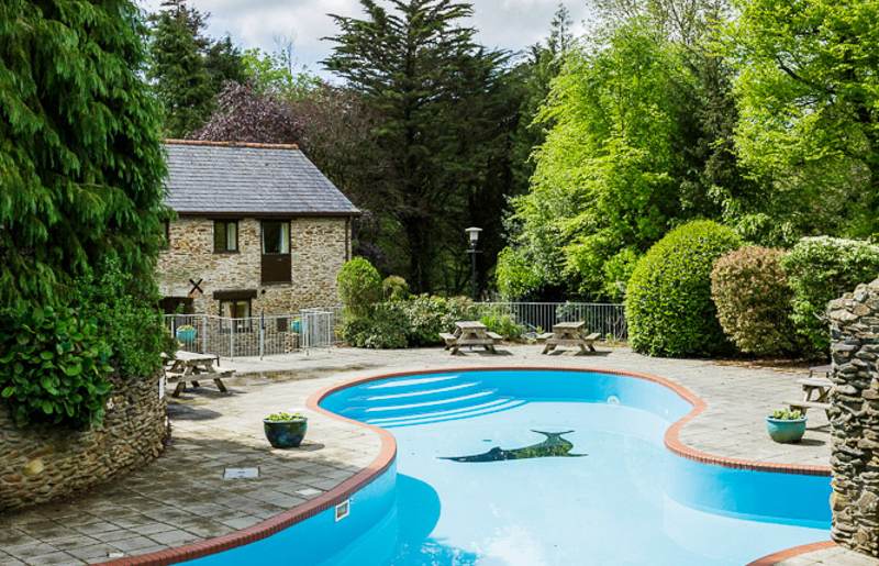 Relax with an outdoor pool on holiday