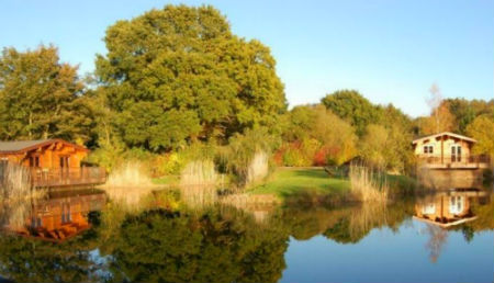 English lodge by a lake