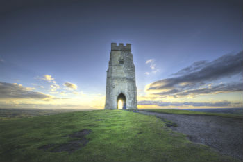 Glastonbury Tor near the Mendip Hills