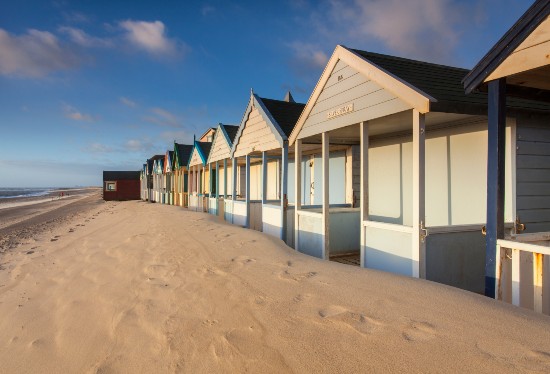 Southwold beach along the Suffolk Coast AONB