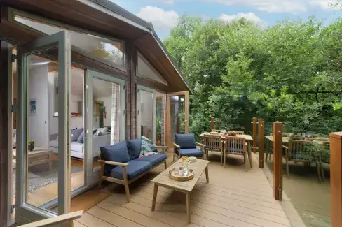Decked area at 10 Stonerush Valley, Cornwall