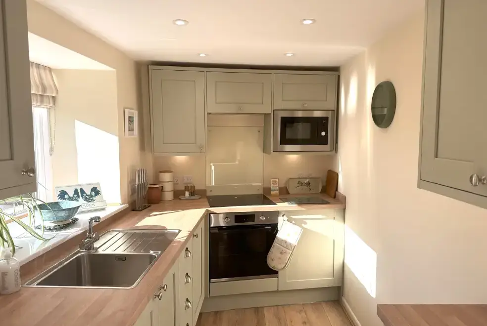 Well equipped kitchen at  2 Barlowenath Cottages