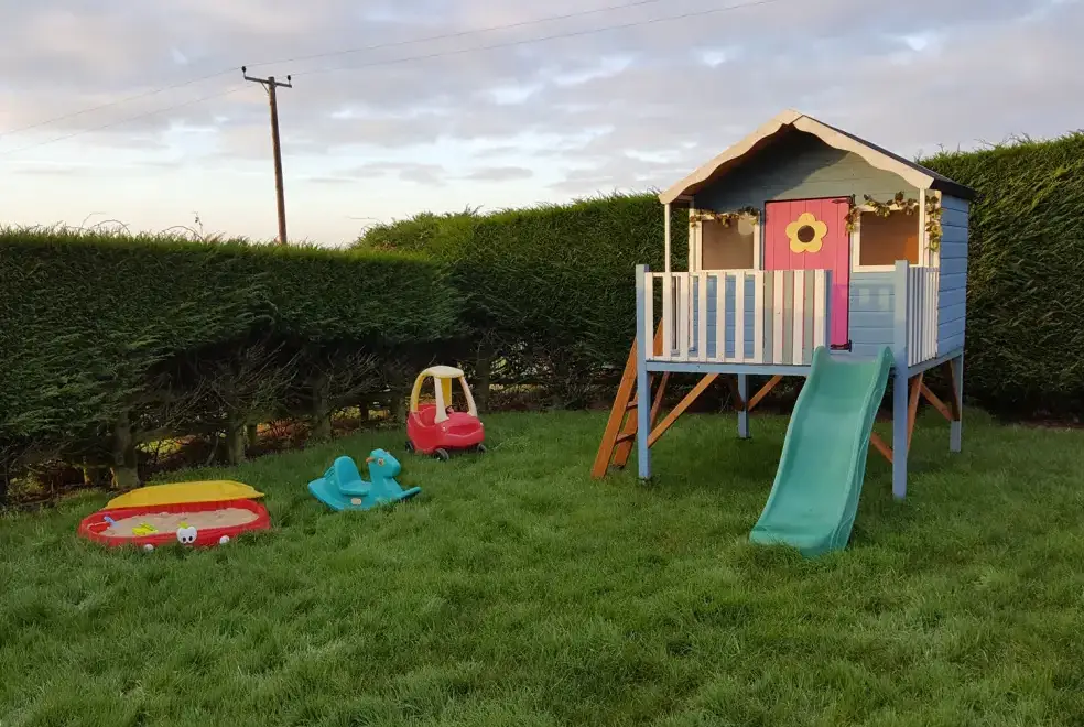 Children’s play area at 2 Bedroom Polyphant Rural Retreat 