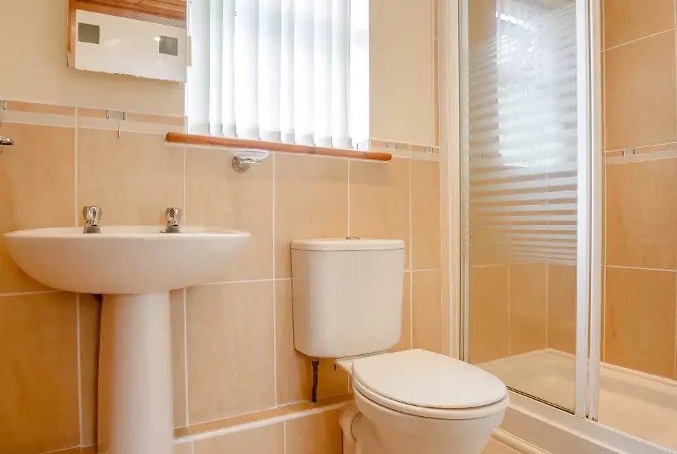 Shower room at 2 Black Horse Cottage, North Wales 
