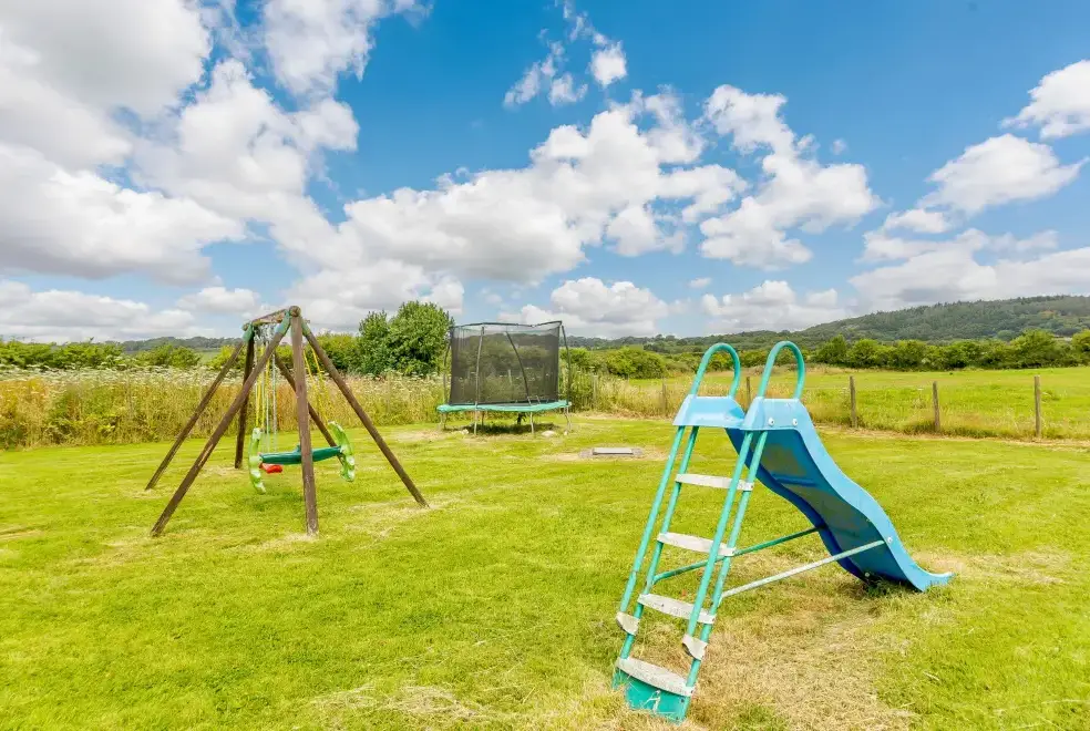 Children’s play area at 2 Black Horse Cottage, North Wales 