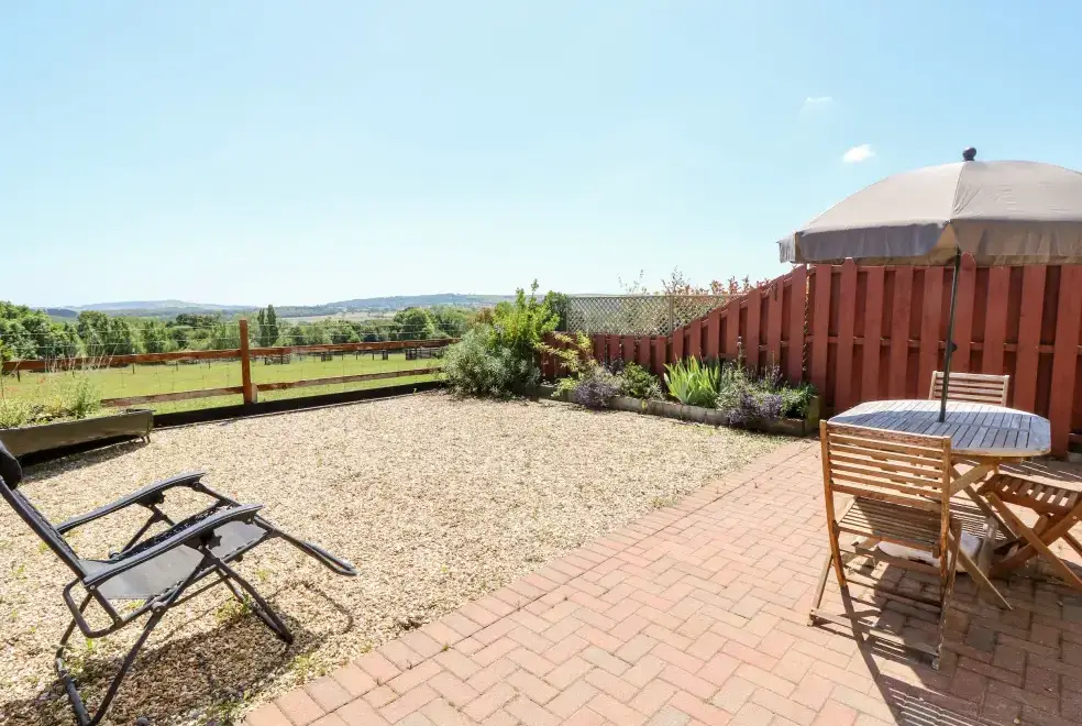 Patio area at 2 The Stables