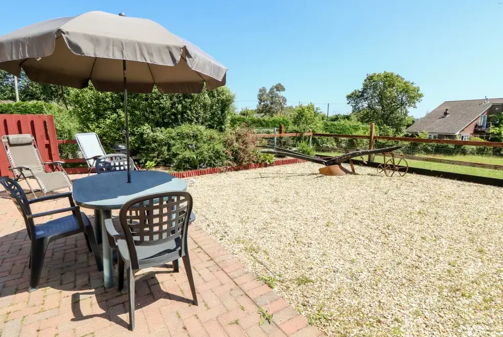 Patio area at 2 The Stables