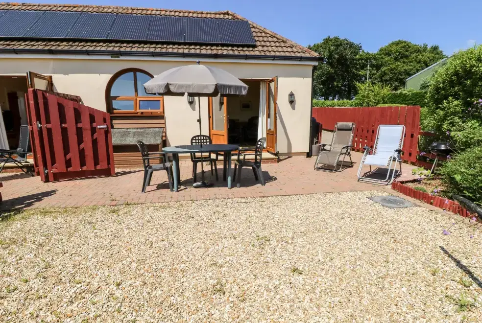 Patio area at 2 The Stables