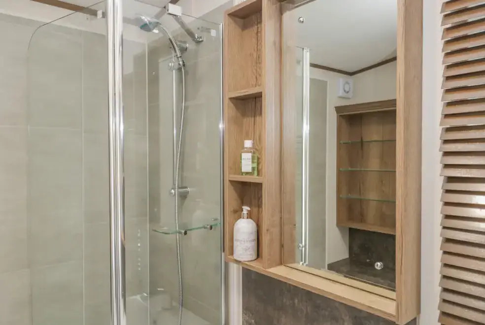 Shower room at 22 Sherwood Lodge