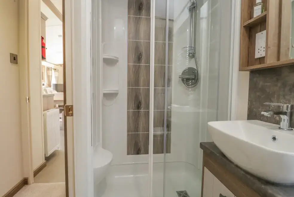 Shower room at 22 Sherwood Lodge