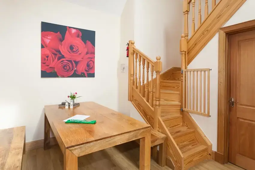 Dining room at 3 Bedroom Rental at Williamscraig Holiday Cottages