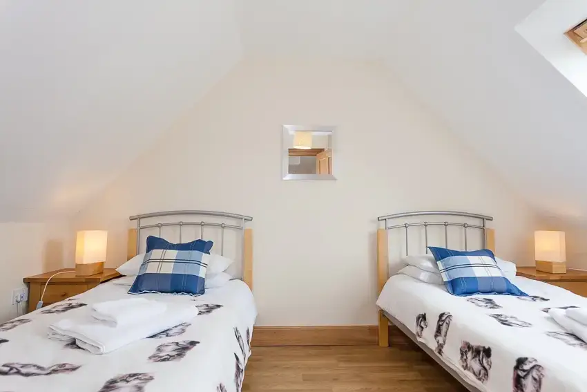 Bedroom at 3 Bedroom Rental at Williamscraig Holiday Cottages