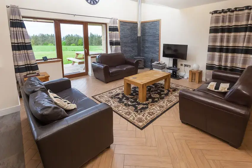 Lounge at 3 Bedroom Rental at Williamscraig Holiday Cottages