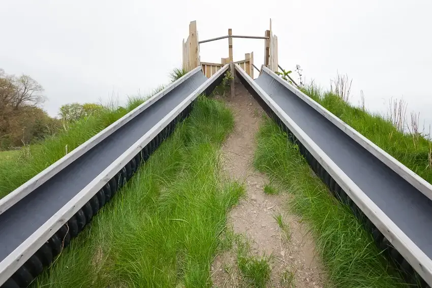 Outdoor games area at 3 Bedroom Rental at Williamscraig Holiday Cottages