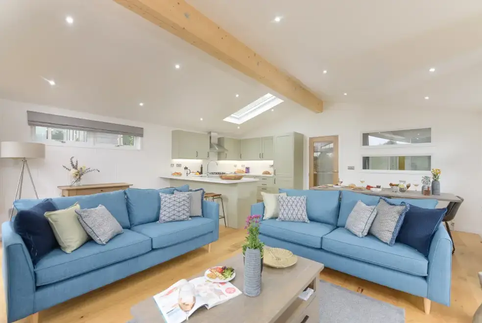 Open plan living area at 4 Valley View