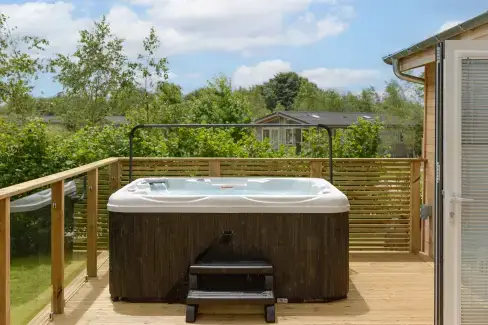 Private Hot Tub at 5 Southern Place, Cornwall