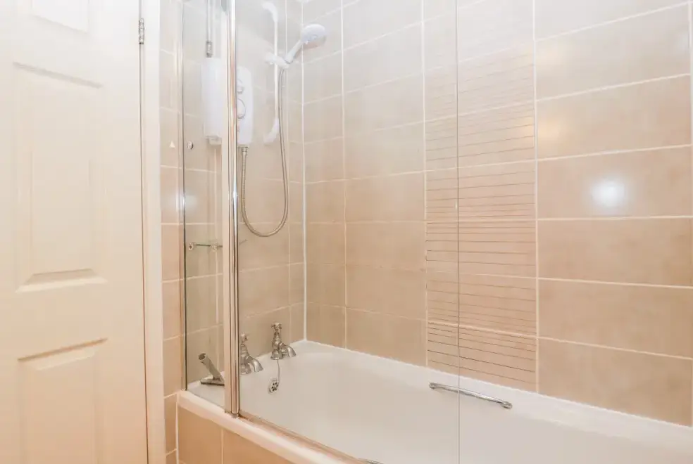 Shower room at 5 Wye Rapid Cottages