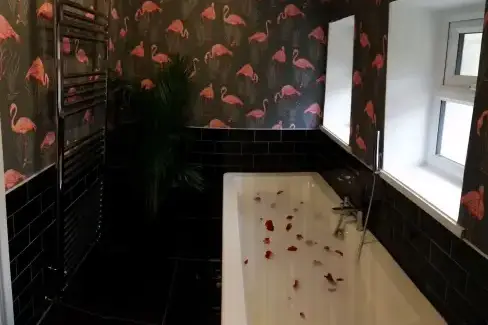 Family bathroom at Agricola House, Derbyshire